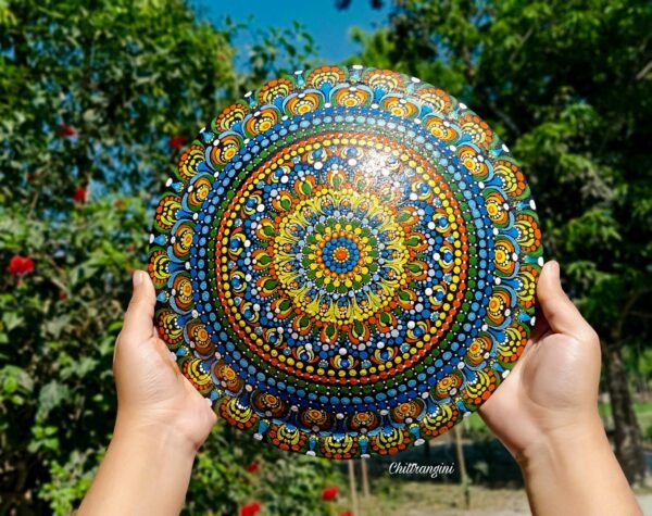 Mandala Harmony – Hand-Painted Decorative Wall Plate