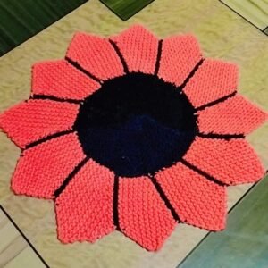 Handmade Sunflower Knitted Mat